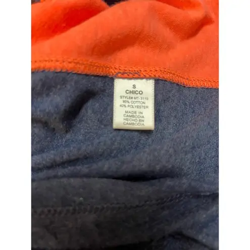 Zenana Outfitters Color Block Tee Dress Blue Neon Orange S