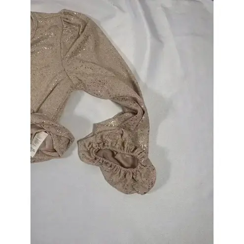 Hailey & Co. Sparkly Gold Blouse Size Medium