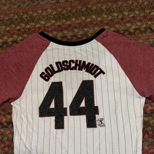 ARIZONA DIAMONDBACKS BASEBALL PIN STRIPE TEE White Size XS