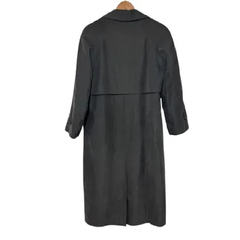 London Fog Vintage Grey Women’s Lined Trench Coat Size S Petite