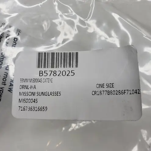 Missoni 59mm Cat Eye Sunglasses Havana Pattern Brown Gradient NEW