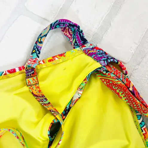 Bleu Rod Beattie $125 Paisley Halter One Piece Swimsuit Women's Size 12 NWT