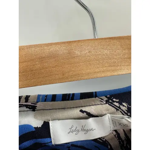 Lady Hagen Skirt Women XXL NWT Navy Blue Printed 17" Tummy Control Skort Mini