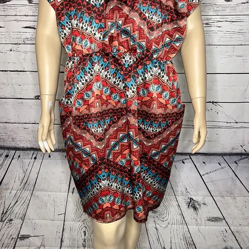Fashion to figure FTF Size 3 Aztec Print Surplice V-Neckline Dress w/ Pockets