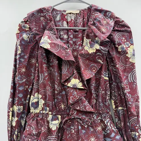 Ulla Johnson Ulla Jonson Lola Dress Long Sleeve Ruffle Tiered Skirt in Heliotrope Sz 2