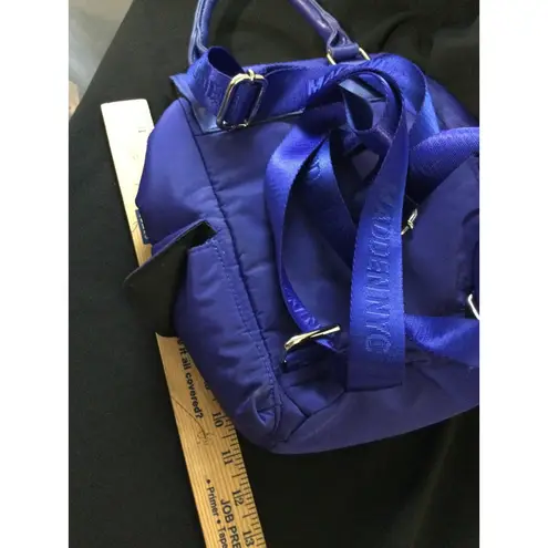 Madden NYC Mini Backpack Convertible Satchel Top Handle Blue Buckle