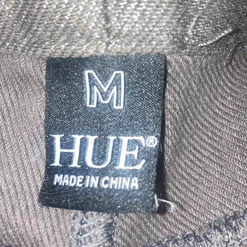 Hue Sparkley Gray Brown Stretchy Jeggins Size Medium