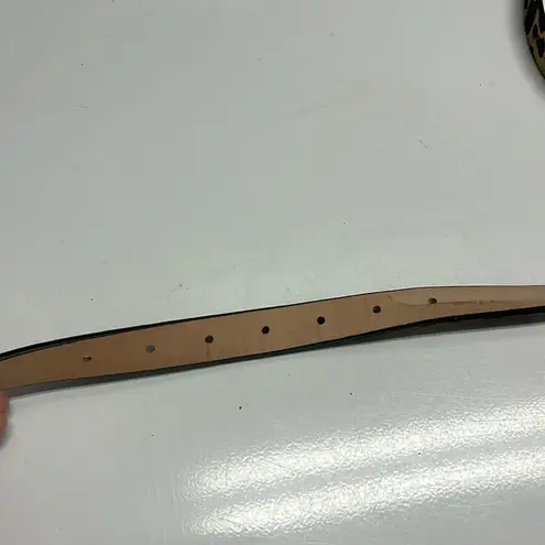 Royal Albartross Women’s Leopard Animal Print Hair Textured Adjustable Belt Med Brown