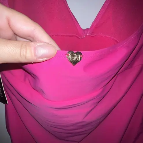 Catherine Malandrino Catherine Malandrino Size XL Halter One piece Swimsuit NWT NEW Hot Pink Bow