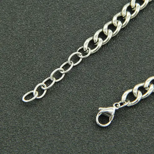 Smiley Face Charm Bracelet for Men Women Streetwear Unisex Style Silver