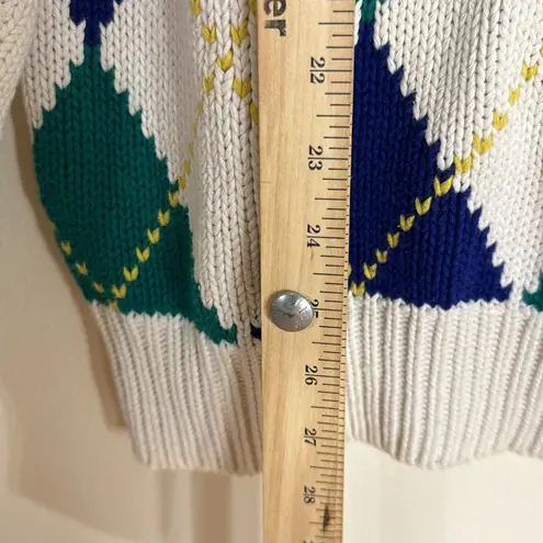 Brooks Brothers Vtg Argyle Patterned Sweater pullover cozy cute large cotton
