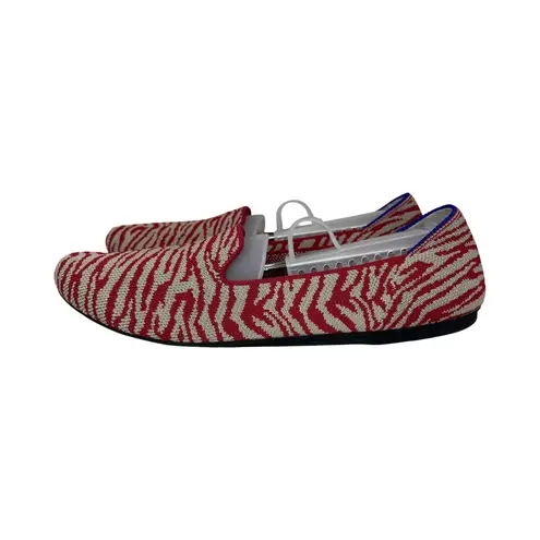 Rothy's Rothy’s The Loafer Women’s 9 Red Zebra Knit Flats Animal Print Limited Edition