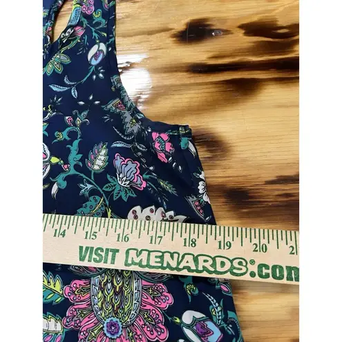 Deletta Evelie Colorful Tunic Top Sleeveless Floral Women Size Medium Lightweight Beach