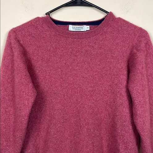 Lochmere Women’s Washable Cashmere Red Knit Comfy Cozy Crewneck Sweater Size M