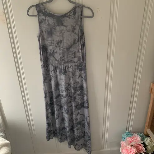 MSK Grey White Ombre Tie Dye Faux Wrap Dress S NWT Gray