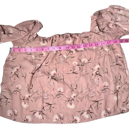Forever 21  Women's Floral Blush Pink Women's Top Sz S
