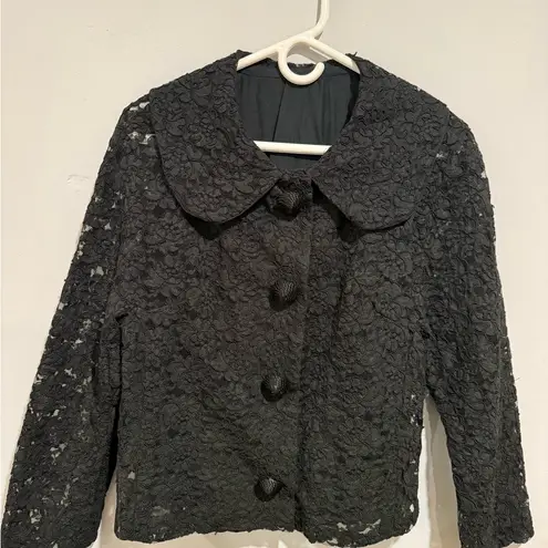 Elegant Black Lace Women's Jacket Size none