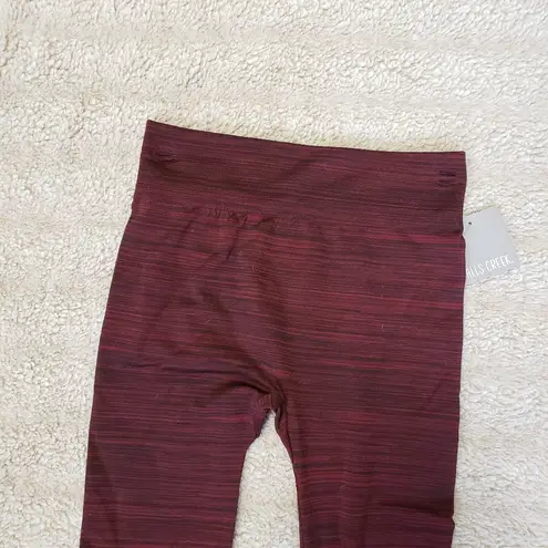 Falls Creek Womens S/M Space Dyed Leggings Red/Blk