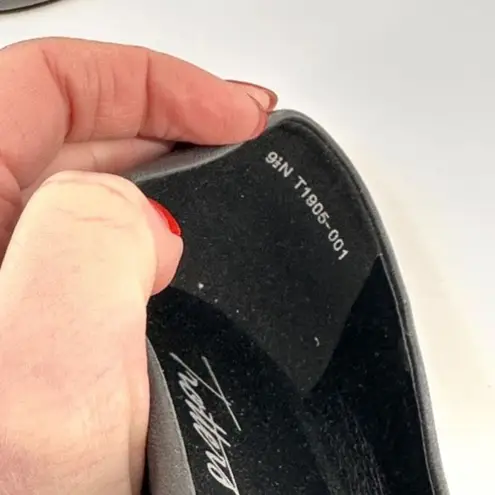 Trotters Fab Womens Leather Almond Toe Slip On Heels Pumps Black Size 9.5N