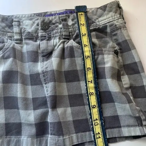 Miley Cyrus & Max Azria Women Buffalo Plaid checkered mini skirt Grey XSmall 1 Gray Size undefined