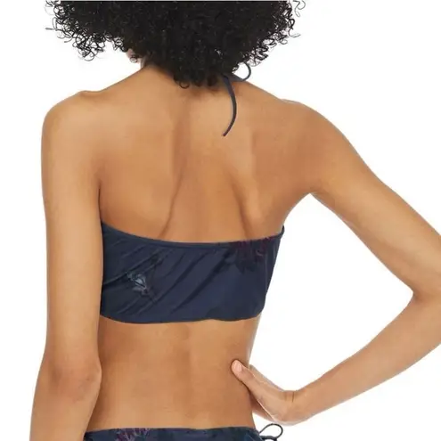 Ganni Ruched Floral Print Bikini Top Size 8 NWT