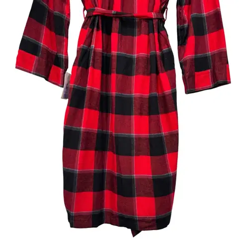 Stars Above Red & Black Plaid Flannel Robe Tie Closure Size XL / XXL NWT - Image 11