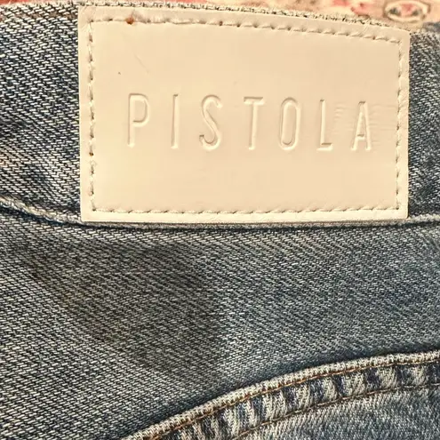 Pistola REVOLVE DISTRESSED DESTROYED BUTTON FLY BLUE JEANS RAW EDGE HEM 25