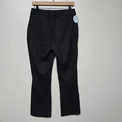 Hill House Womens Claire Pull On Black Cropped Pants Sz M NWT Office Academia Size M