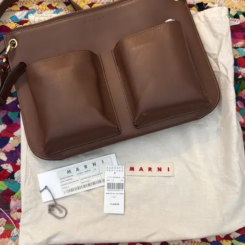 Marni Light Brown Dark Tan Bandoleer Double 2