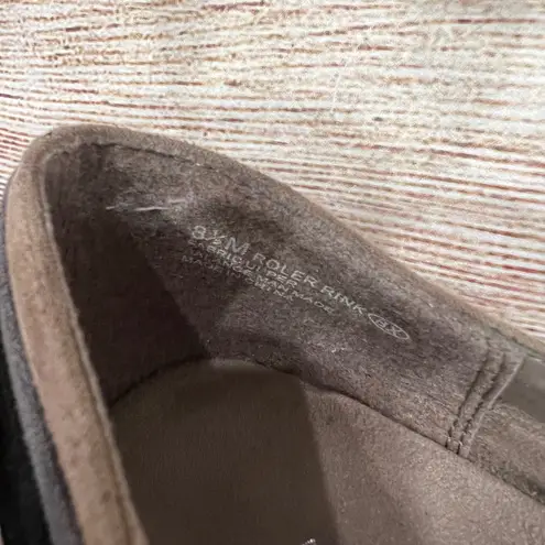 Aerosoles Mary Jane Block Heel Shoes Black Tan Grey Suede Strap Women's 8.5