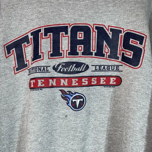 Lee Vintage Tennessee Titans Crewneck Sweatshirt,  Sport size XL, Grey thumbnail 2