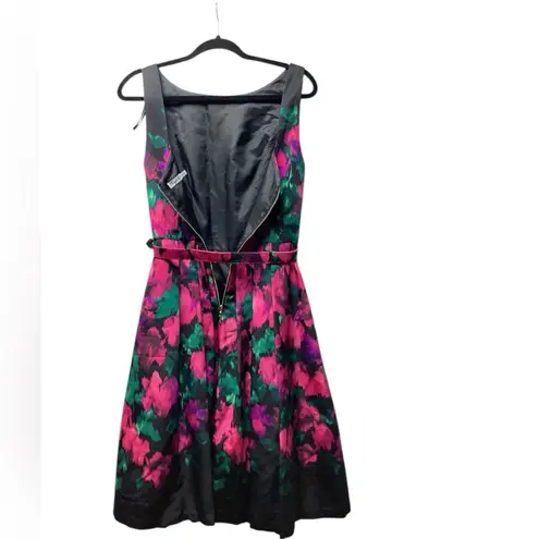 Eliza J Fit & Flare taffeta watercolor dress. Size 8