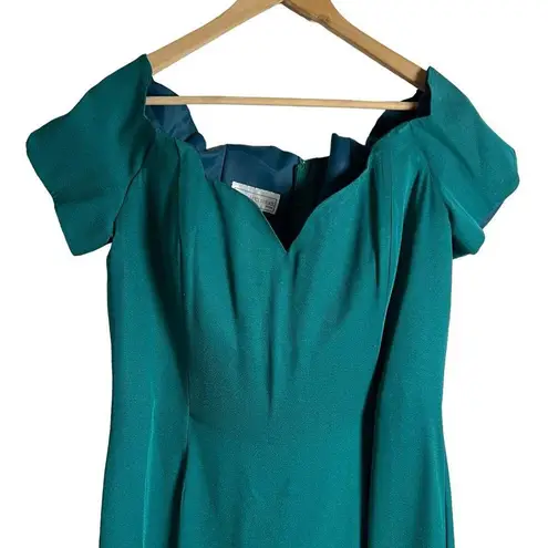 Jessica McClintock Vintage Bridal Green Short Sleeve Maxi Dress Size L