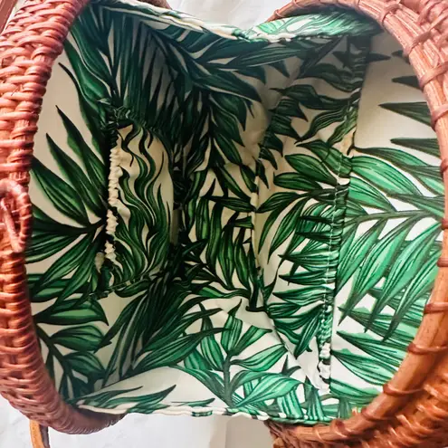 Rattan bag purse Brown