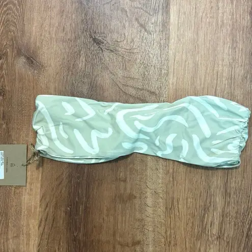 Stone Fox Swim NWT The Lele Top In Aloe Lines Light Green Size Large