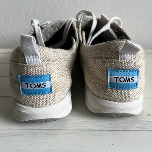 Toms Women's Del Rey Sneakers Natural Linen Tennis Shoes