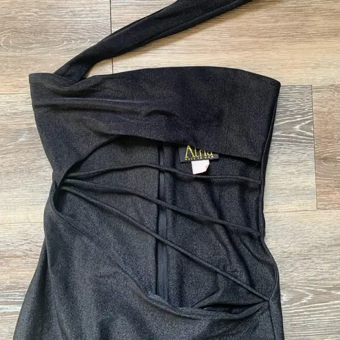 Atria Black Sparkling Cutout Gown XS