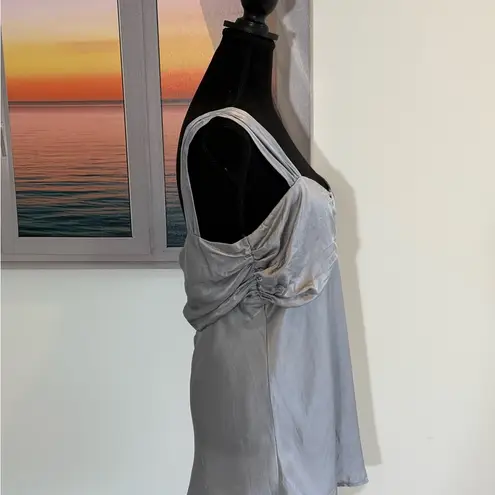 Isaac Mizrahi Silver Chemise with Bow Detail