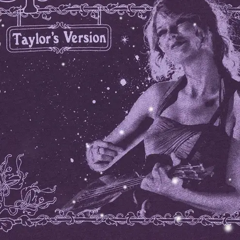 Taylor Swift The Story of Us Purple Crop Hoodie Size S