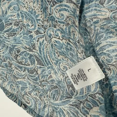 Haute Hippie  Blue Pattern Boho Flowy Blouse Size Large Modal - Image 5