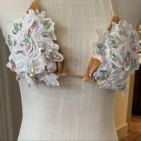 Bikini Custom Velour Lace Embellished Festival High Quality Boutique Swimwear