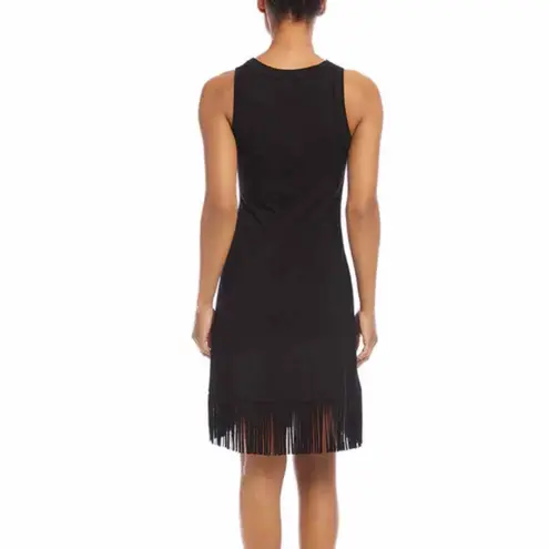 Karen Kane Fringe Hem Shirt Dress Navy Size Small