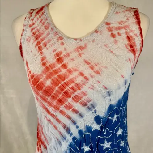 Julian Taylor star spangled red white and blue patriotic top size large