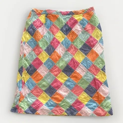 Brooks Brothers Multicolor 100% Cotton Madras Lined Straight Skirt Womens Size 2