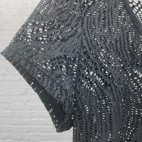 Alexa & Stella Black Crochet Mesh Swim Cover