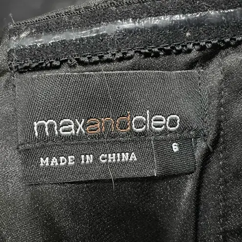 Max and Cleo black satin layered minidress / 6 / Excellent condition