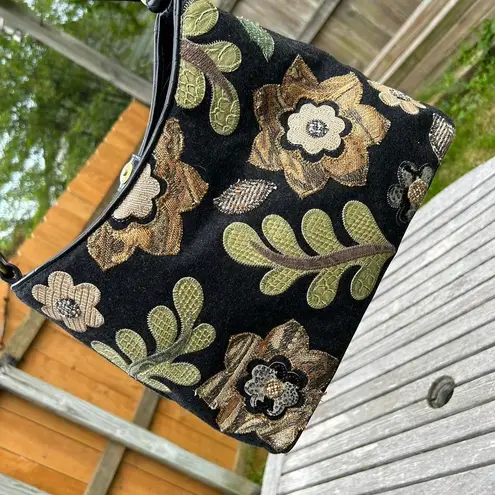 Vintage y2k Appliqued Shoulder Bag, brand new Whimsy Black