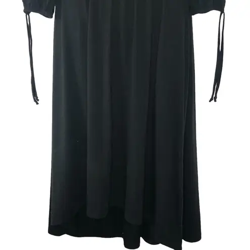 Kate & Mallory Off the Shoulder Black Tie Sleeve Midi Dress size Small