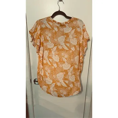 Rachel Zoe  Yellow Tropical Blouse New Size L New