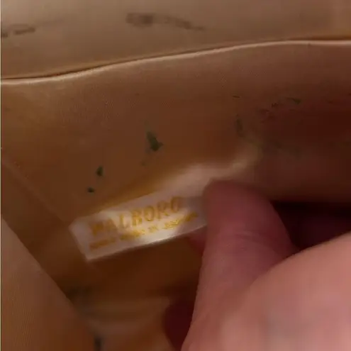 Vintage Walborg Beaded Tan Brown Cream Mini Bag